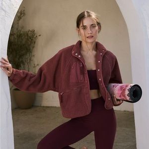 Lightly Worn Free People “Hit The Slopes Fleece Jacket”